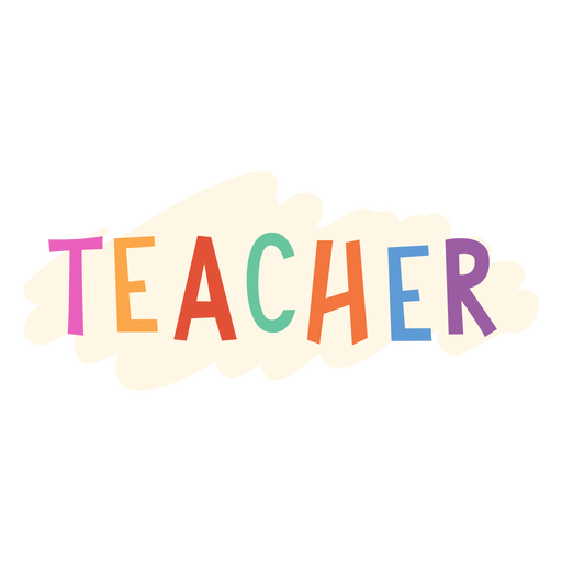 Teacher flat badge PNG Design