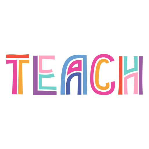 Teach flat badge PNG Design