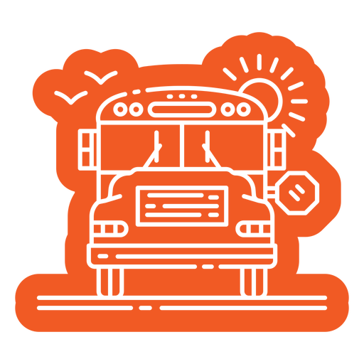 Frontal school bus cut out PNG Design