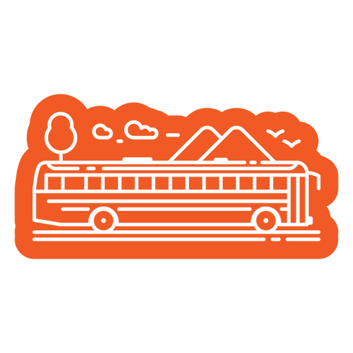 Yellow school bus cut out PNG Design