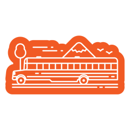 Schulbusfahrt ausgeschnitten PNG-Design