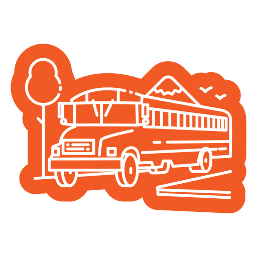 School bus trip cut out PNG Design
