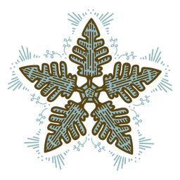 Shiny snowflake color stroke