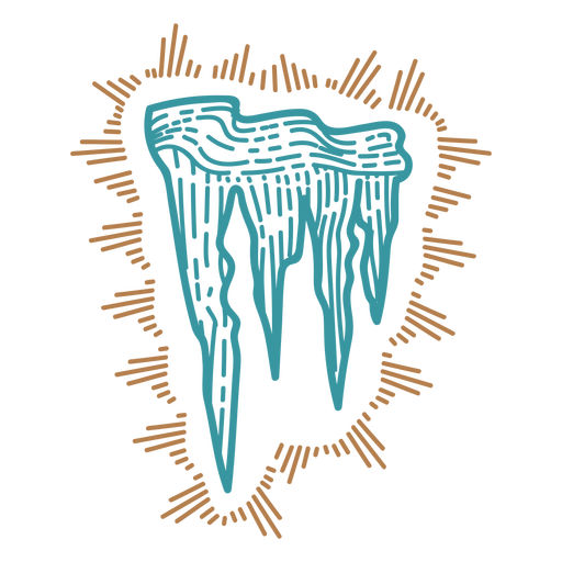 Ice stalactites color stroke