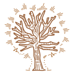 Tree with no leaves stroke PNG Design