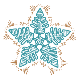 Pretty snowflake color stroke