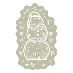 Winter snowman cut out Transparent PNG