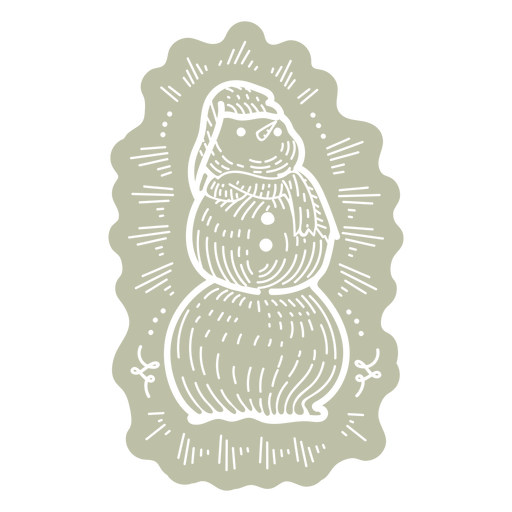 Winter snowman cut out