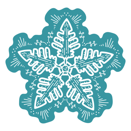 Snow flake cut out PNG Design