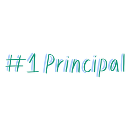 #1 Principal sign flat PNG Design