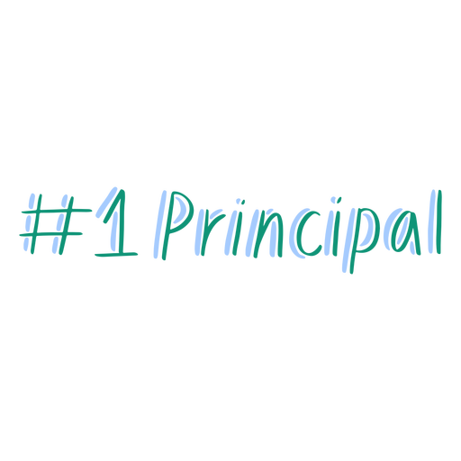 #1 Principal sign flat PNG Design