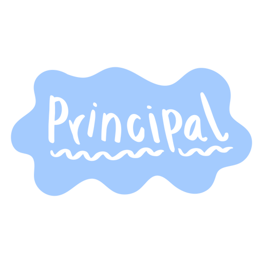 Principal badge cut out PNG Design