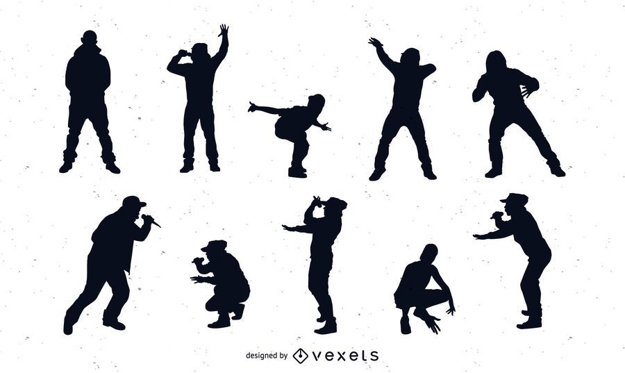 Rap Singers Silhouette Pack Rap Singers Silhouette Pack