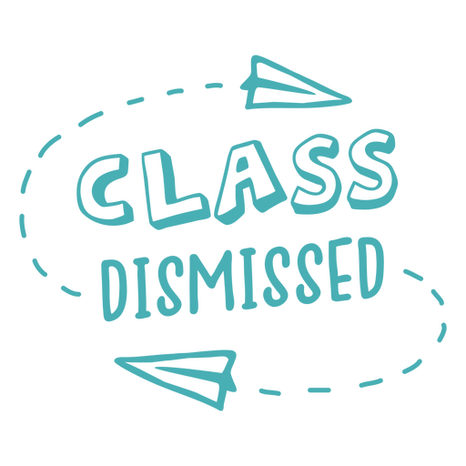 Class dismissed cut put PNG Design