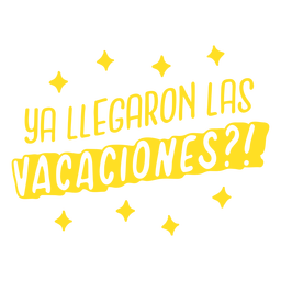 Ya llegaron las vacaciones llenas de trazo Diseño PNG