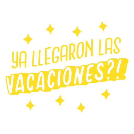 Ya llegaron las vacaciones gefüllt Schlaganfall PNG-Design