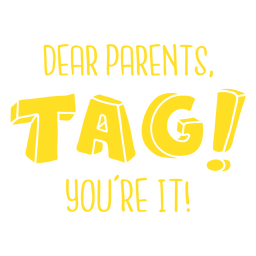 Queridos padres, etiquétenlo. Diseño PNG Transparent PNG