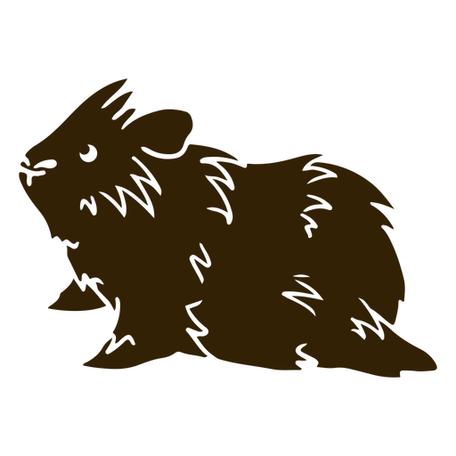 Long haired guinea pig cut out PNG Design