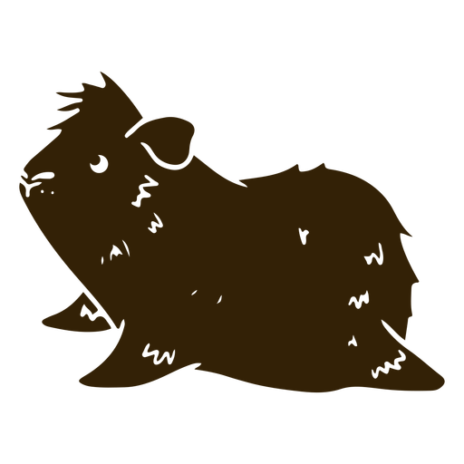Cute guinea pig laying cut out PNG Design