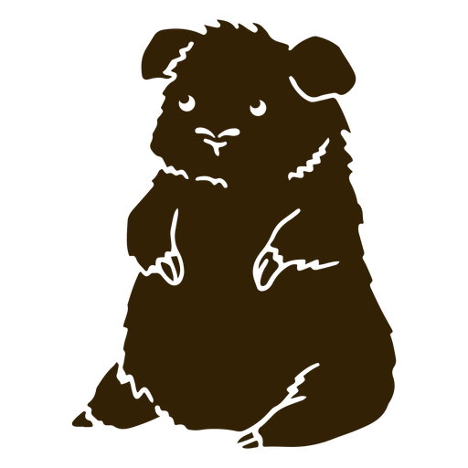 Standing guinea pig cut out PNG Design