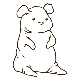 Curso de cobaia sem pêlos bonito Desenho PNG
