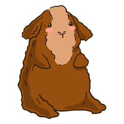 Fluffy guinea pig cute PNG Design