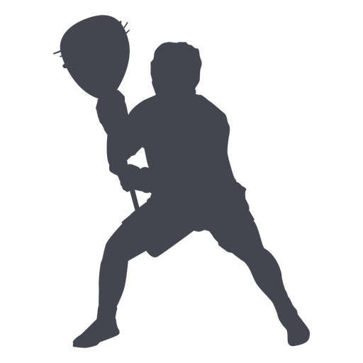 Silhueta de goleiro de lacrosse em pé Desenho PNG