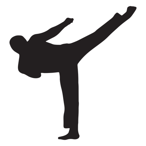 Karate man silhouette