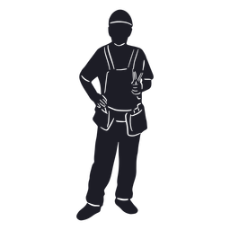 Electrician with apron cut out PNG Design Transparent PNG