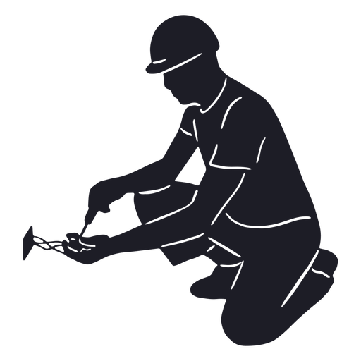 Worker fixing wires PNG Design