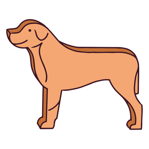 Traço de cor de cachorro de papelão Desenho PNG