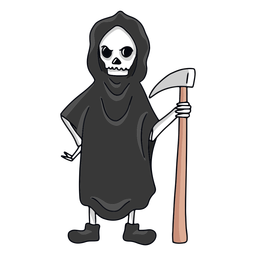 Grim Reaper standing character PNG Design