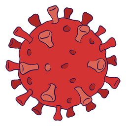 Red virus color stroke Transparent PNG