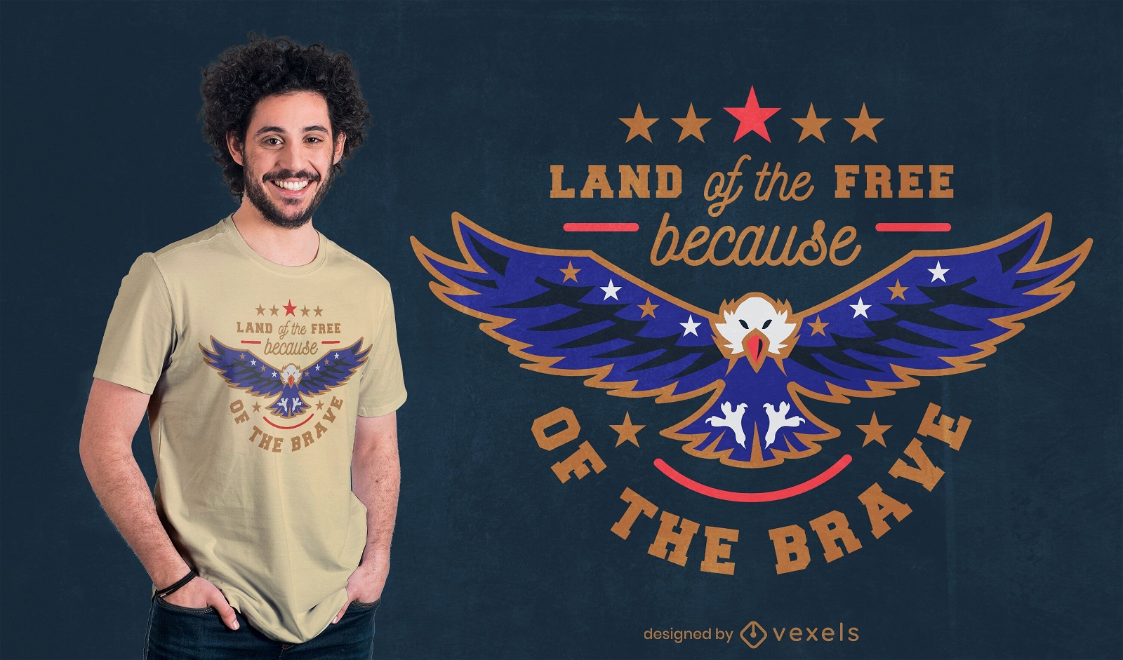 Unabhängigkeitstag Urlaub Adler T-Shirt Design