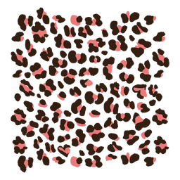 Rosafarbener Leoparden-Tierdruck, flach PNG-Design