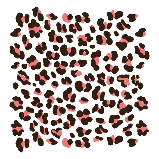 Rosafarbener Leoparden-Tierdruck, flach PNG-Design
