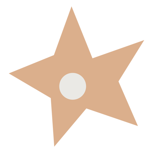 Cute pink star flat PNG Design