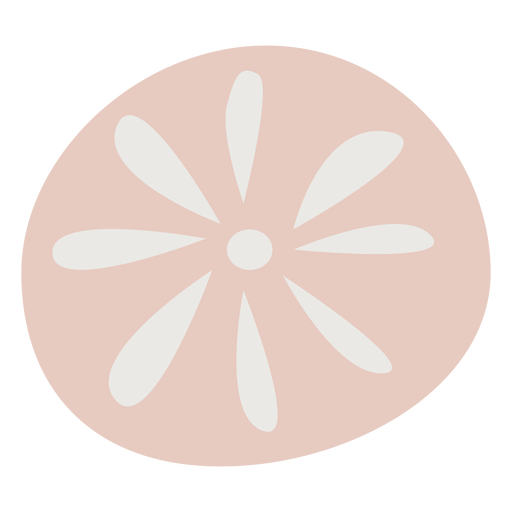 Pink round flower organic abstract PNG Design