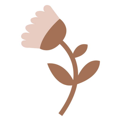 Pink daisy flat PNG Design