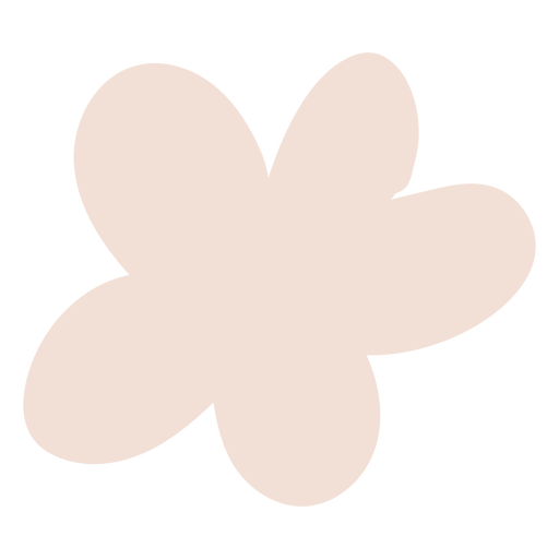 Cute pink flower flat PNG Design