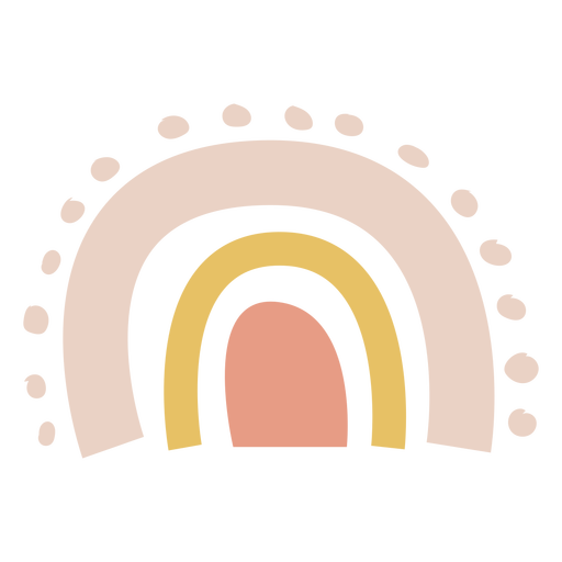 Belo arco-íris com pontos orgânicos abstratos Desenho PNG