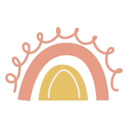 Arco iris desordenado plano Diseño PNG