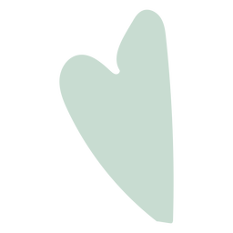 Hellblaues Herz flach PNG-Design