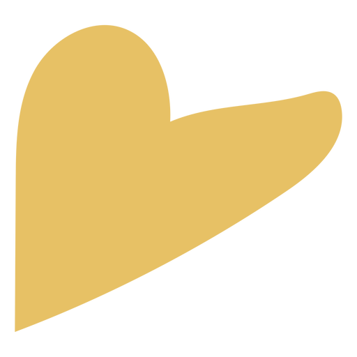 Plano de corazón naranja pastel Diseño PNG