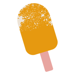 Yellow popsicle textured PNG Design Transparent PNG