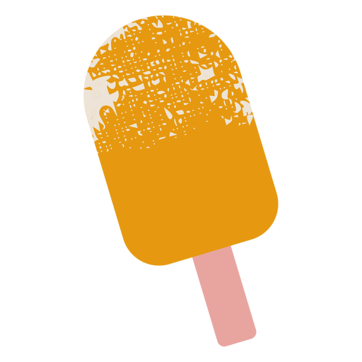 Yellow popsicle textured PNG Design