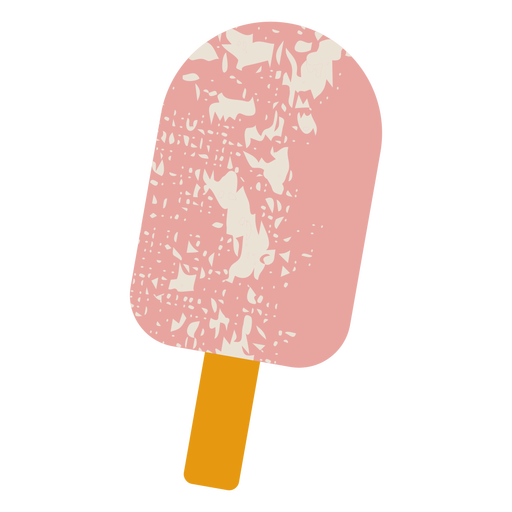Strawberry popsicle textured PNG Design