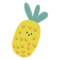 Happy cute pineapple PNG Design