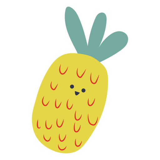 Happy cute pineapple PNG Design