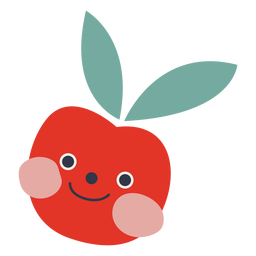 Cute tomato flat PNG Design